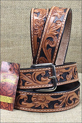 [Australia] - HILASON Leather Gun Holster Belt New Handmade Floral Tool Western Work Mens 58 In. 