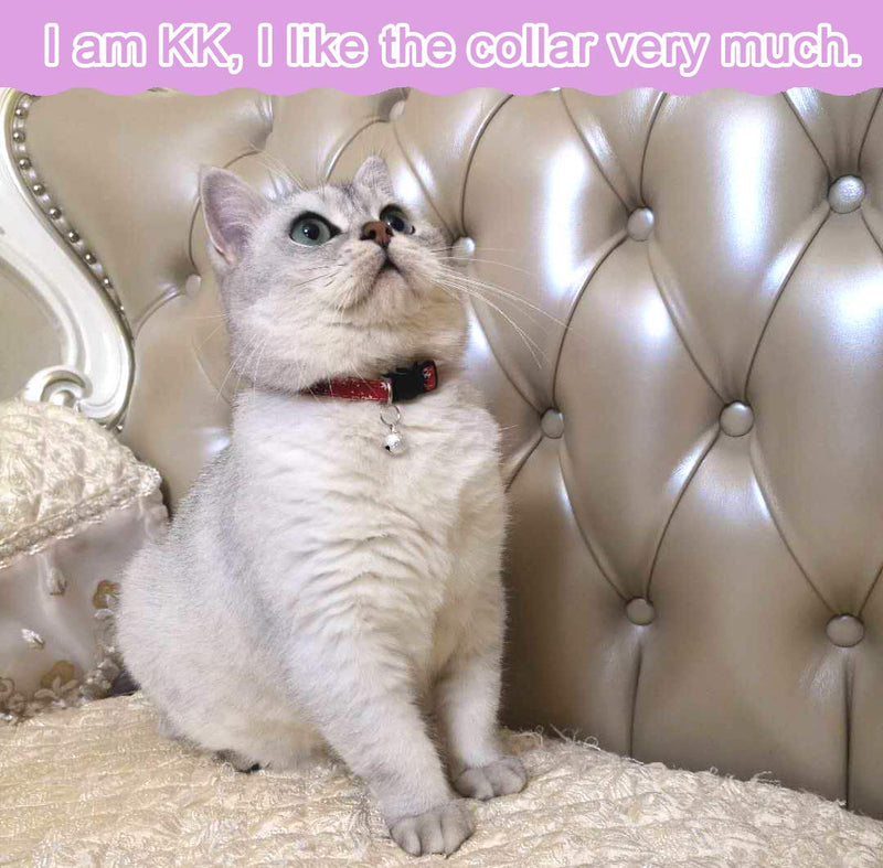 [Australia] - KMNKSCN Christmas Cat Collar Breakaway with Bell - 3 Pack Adjustable Collars Set for Kittens & Puppies Cute Snow Collard for Cats 