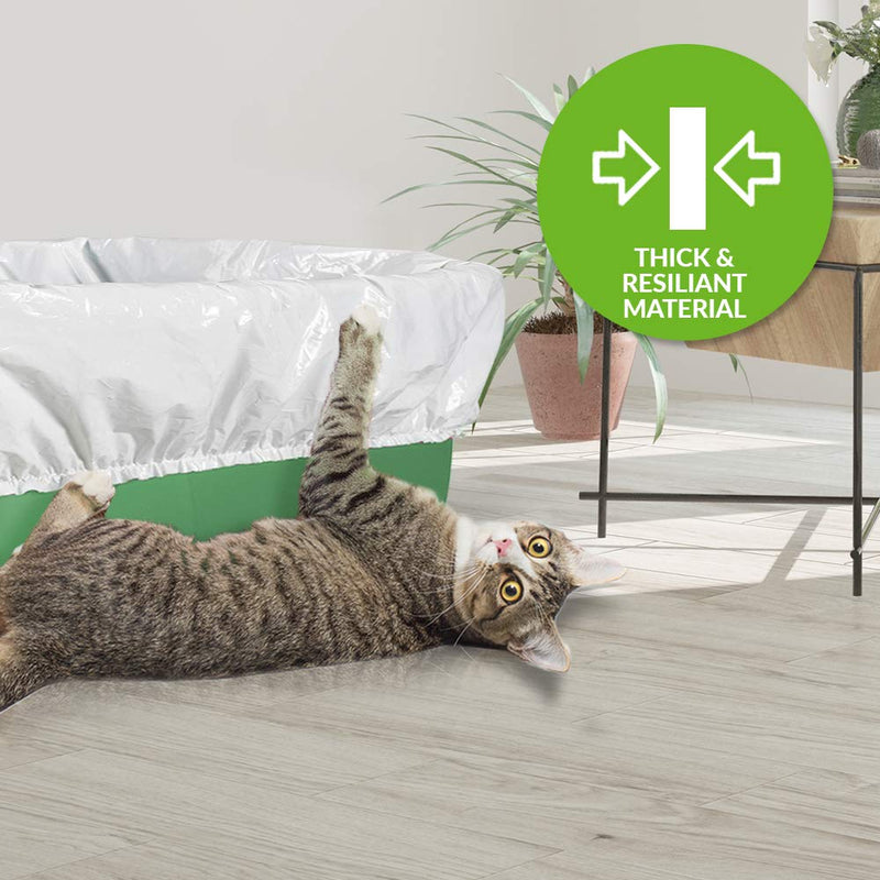 Alfapet Kitty Cat Pan Litter Box Disposable, Elastic Liners-5-Pack-For Extra-Giant, jumbo, super-jumbo Size litter Pans- With Sta-Put Technology for Firm, Easy Fit- Quick + Clever Waste Cleaners - PawsPlanet Australia