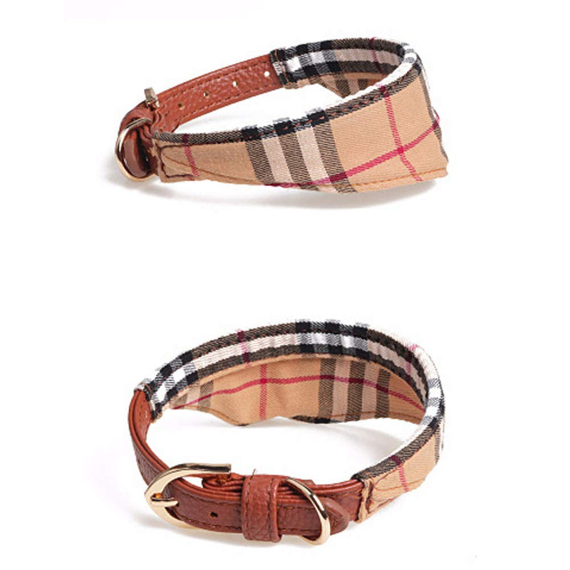 [Australia] - Axgo Plaid Pattern Cute Dog Bandana Collar for Small Dog Cats 