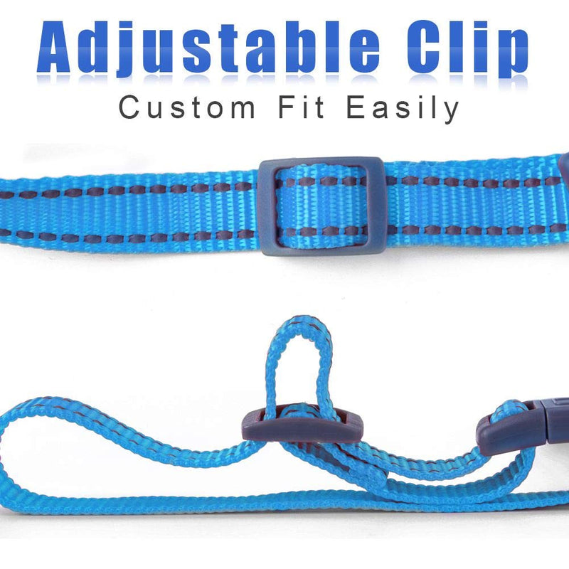 [Australia] - AIR Dog Harness Leash Set, Puppy Leash Harness, No-Choke Dog Harness, Mesh Dog Harness, Comfortable Dog Harness, Plus 4 ft Reflective Dog Leash with Padded Handle S(Neck 9-15 in, Chest 13-20 in) Blue 