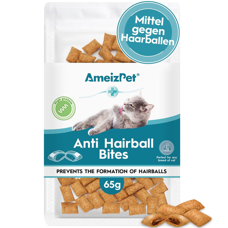 AmeizPet Cat Treats Hairballs for Cats Antihairball with Taurine and Malt Extract - Cat Malt Against Hairballs, 65 g (2.3 oz) Anti Hairball - PawsPlanet Australia