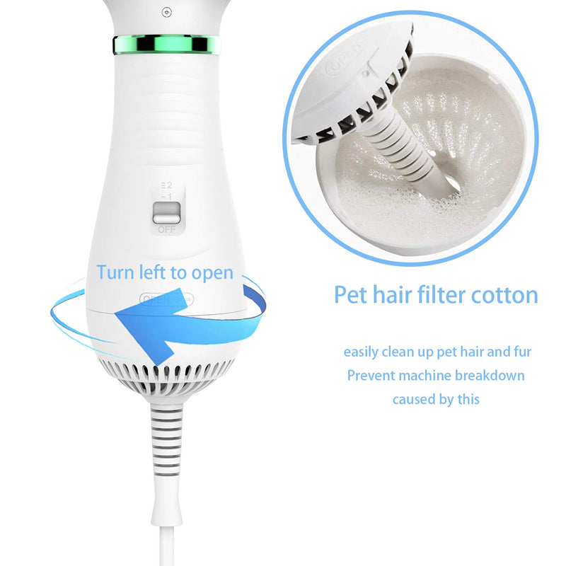 [Australia] - Dog Hair Dryer，Pet Grooming Hair ，2 in 1 Portable Home Pet Care，Hair Styling Grooming for Medium Small Large Dogs Cat ，2 Levels of Temperature and air Volume Adjustment，Low Noise 