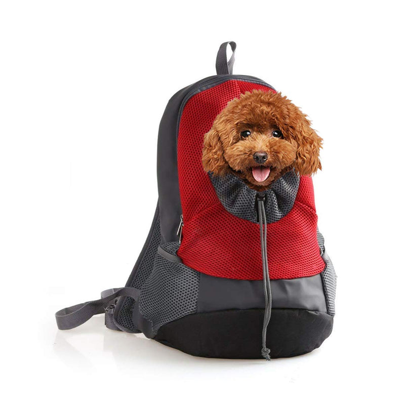 PETCUTE Pet Backpack Carrier Dog Carrier bags for small medium dogs outdoor cycling airline approved M Red - PawsPlanet Australia