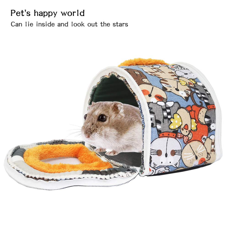 [Australia] - Guinea Pig bed Hamster Guinea Pig Hideout Guinea Pig Soft Warm House Cavy Cave for Guinea Pigs Chinchilla Washable Hamster Bedding 