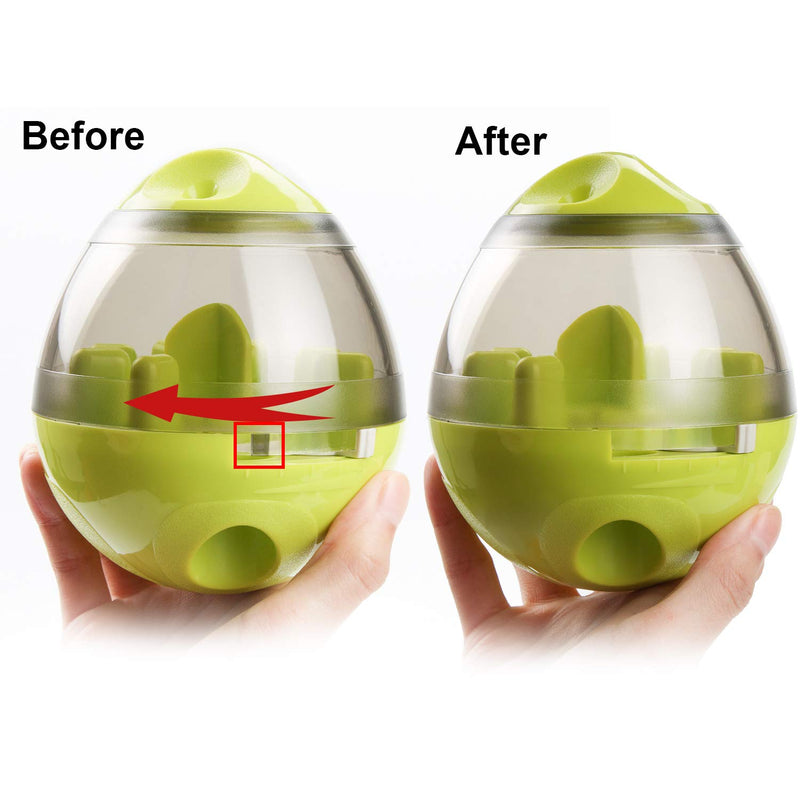 Zellar Treat Dispensing Dog Toy - Dog Treat Ball/Food Dispenser/Interactive Toys/Slow Eating IQ Treat Ball for Small Medium Dogs and Cats (Green) - PawsPlanet Australia