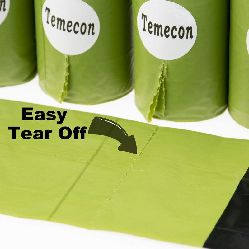 Temecon Dog Poop Bags 300 Count Biodegradable Measures 33 x 23 cm Extra Thick Leak Proof 300 Bags - PawsPlanet Australia