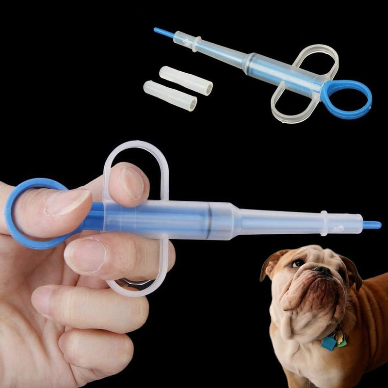 JJOnlineStore - Dog Cat Pill Dispenser | Pet Tablet Dispenser | Popper Piller | Capsule Table Pusher for Feline | Puppy Feeding Kit | Cat & Dog Pill Dispenser -Solid & Liquid Medicine (Blue) - PawsPlanet Australia