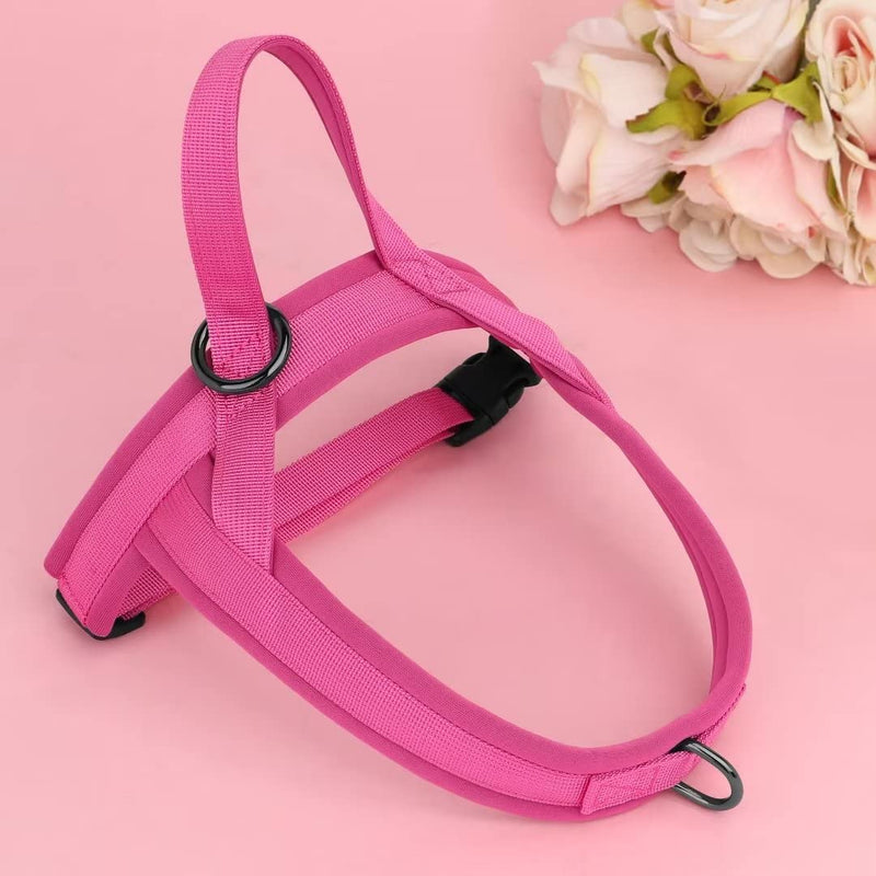 Beirui No Pull Dog Harness for Small Dogs Puppies, Soft Neoprene Quick Fit Harness with Durable Front Clip & Back Clip, Lightweight Easy for Daily Walking (Hot Pink,S) S:Chest 17-21", Neck 12" Hot Pink - PawsPlanet Australia