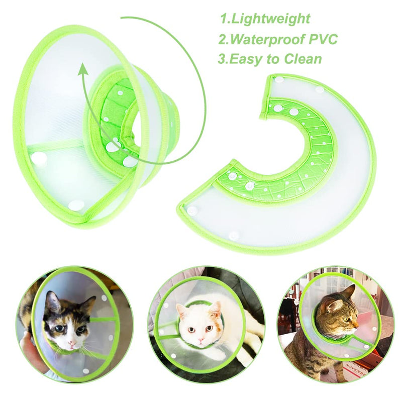 Vividifying Pet Neck Brace, Adjustable from 11.9-14.4 cm Lightweight Protective Collar for Puppies, Small Dogs and Cats (Green-S) Green-S - PawsPlanet Australia