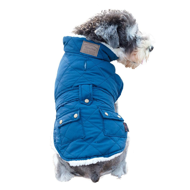 KYEESE Dog Jacket for Dogs Winter Windproof Fleece Lined Dog Vest Cold Weather Coats with Leash Hole XX-Large Blue - PawsPlanet Australia