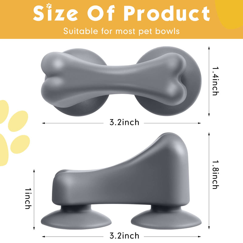 5 Pieces Silicone Slow Feeder Insert for Dog Bowls Bone Design Grey Slow Feeder Bowl Insert to Slow Down Eating with Suction Cup Turn a Dog Bowl or Dish into a Dog Bowl Slow Feeder - PawsPlanet Australia