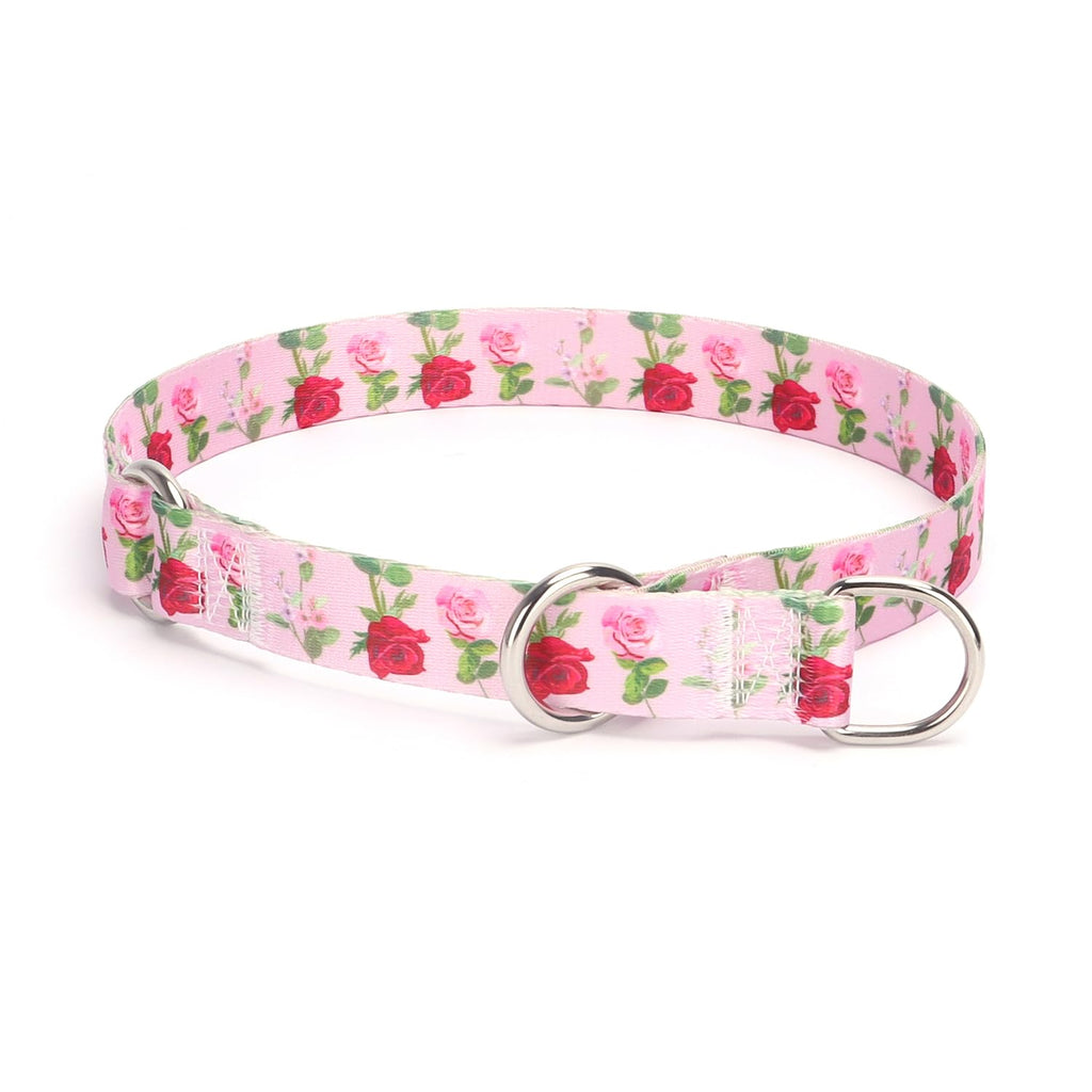 Training Dog Collar, No Pull Martingale Collar, Slip Collar with Slidable Stop Ring for Small, Medium, Large Dogs (S, Roses) S - PawsPlanet Australia