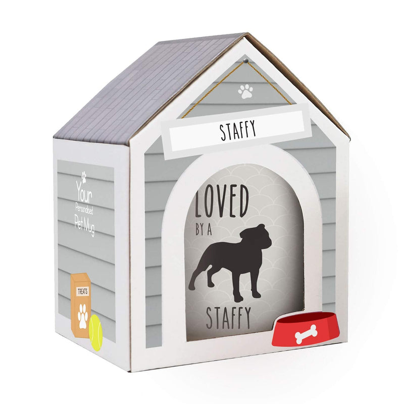 Splosh Precious Pets Mug Collection – Staffy, Grey and Black Ceramic Mug with Pet Silhouette, Gift Boxed, Dishwasher Safe - PawsPlanet Australia