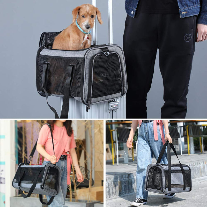 Petsfit Most Airline Approved Soft-Sided Pet Travel Carrier for Cat and Dog,18” x 11” x 11” - PawsPlanet Australia