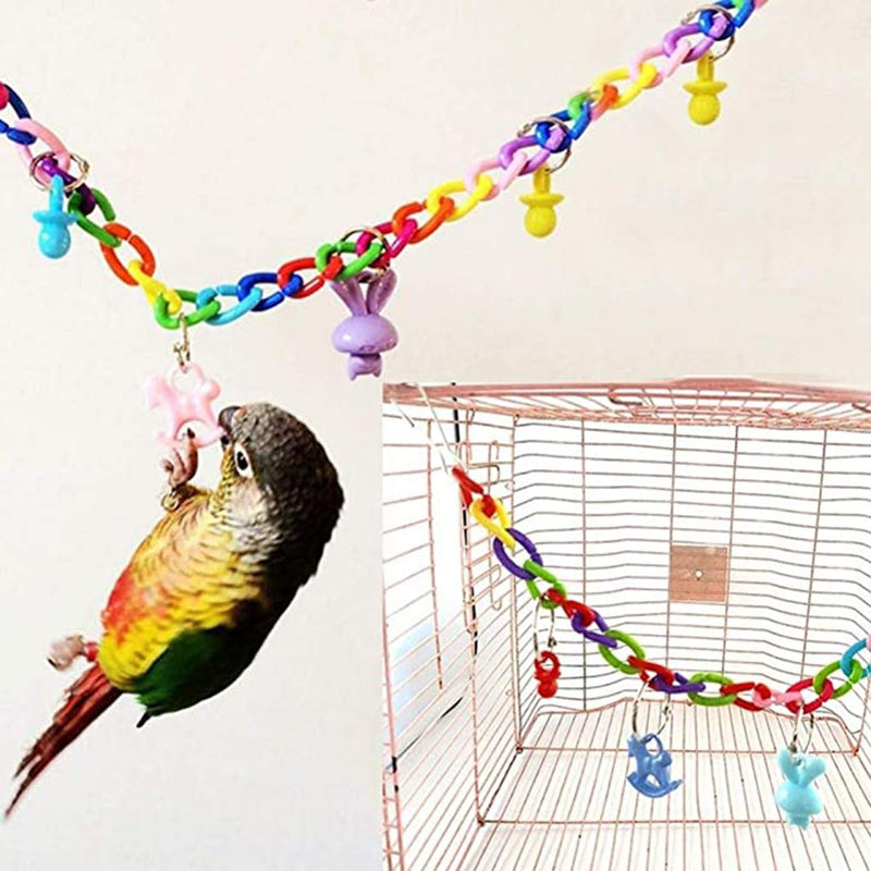 Bird Toys Parrot Toys - 9Pcs Parrot Swing Chewing Toys Cockatiels, Macaws, Parrots, Love Birds, Finches Parakeet Toys Bird Cage Accessories - PawsPlanet Australia