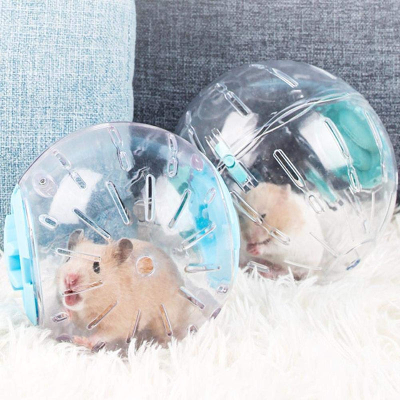 gutongyuan Hamster Ball, Running Hamster Wheel 5.5 inch Small Pet Plastic Crystal Exercise Ball Toy Relieves Boredom and Increases Activity Blue - PawsPlanet Australia