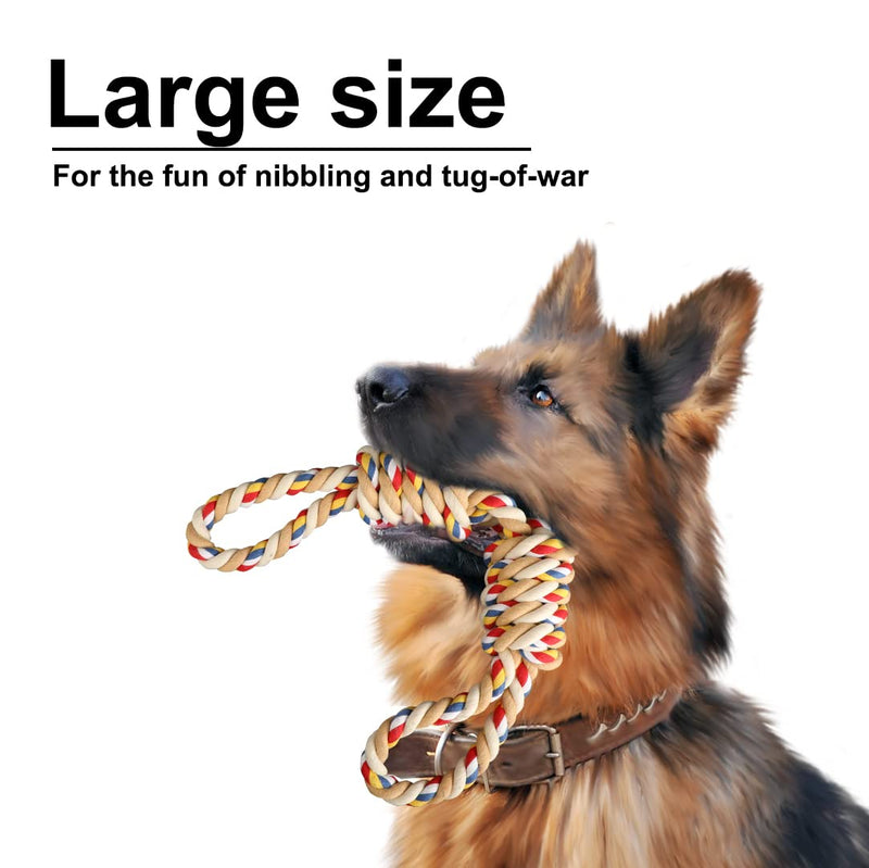 YARCHONN Rope Toys for Large Strong Dogs, Durable Sturdy 2-Knots Rope, Tough Dog Chew Toy Interactive Rope Toy for Large Medium Breeds Aggressive Chewers - PawsPlanet Australia