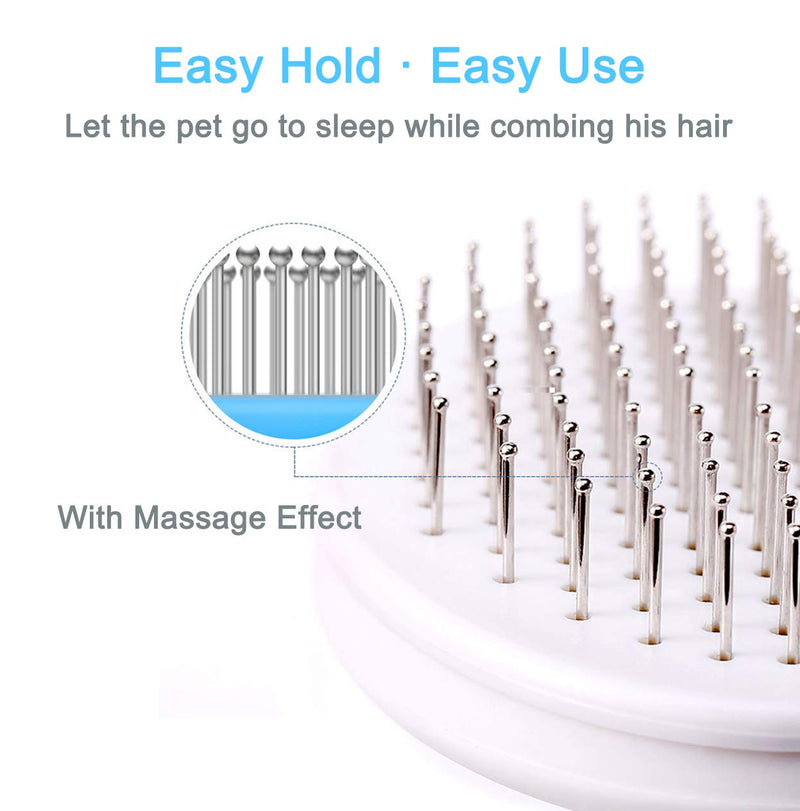 [Australia] - NemuyNeko Pet Dematting Comb Grooming Brush for Dogs and Cats Massage Shedding Tools for Removing Undercoat Knots, Mats & Tangled Hair 