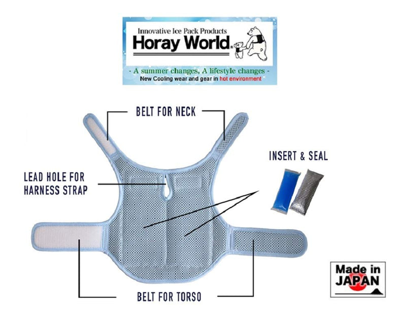 [Australia] - Horay World Cooling Vest for Dogs, Cooling Gear with Innovative Ice Packs for Optimum Temperature & Longer Cooling Time, Protect Against Heat-Stroke, Applicable to All Breeds of Canines Large Size 