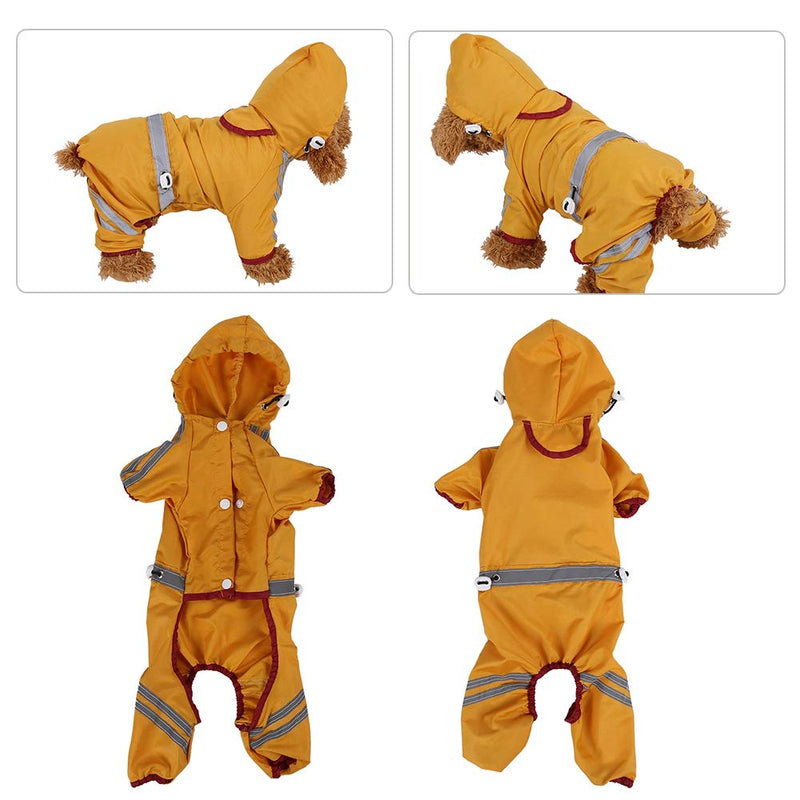 Zerodis Dog Raincoat, 6 Sizes Waterproof Ultra-Light Dog Hood Rainwear Reflective Jumpsuit Clothes for Puppy Dogs Cat(S) S - PawsPlanet Australia