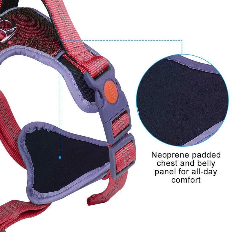 [Australia] - ThinkPet No Pull Outdoor Vest Harness - Reflective Dog Vest Neoprene Padded Dog Sport Harness M Red 