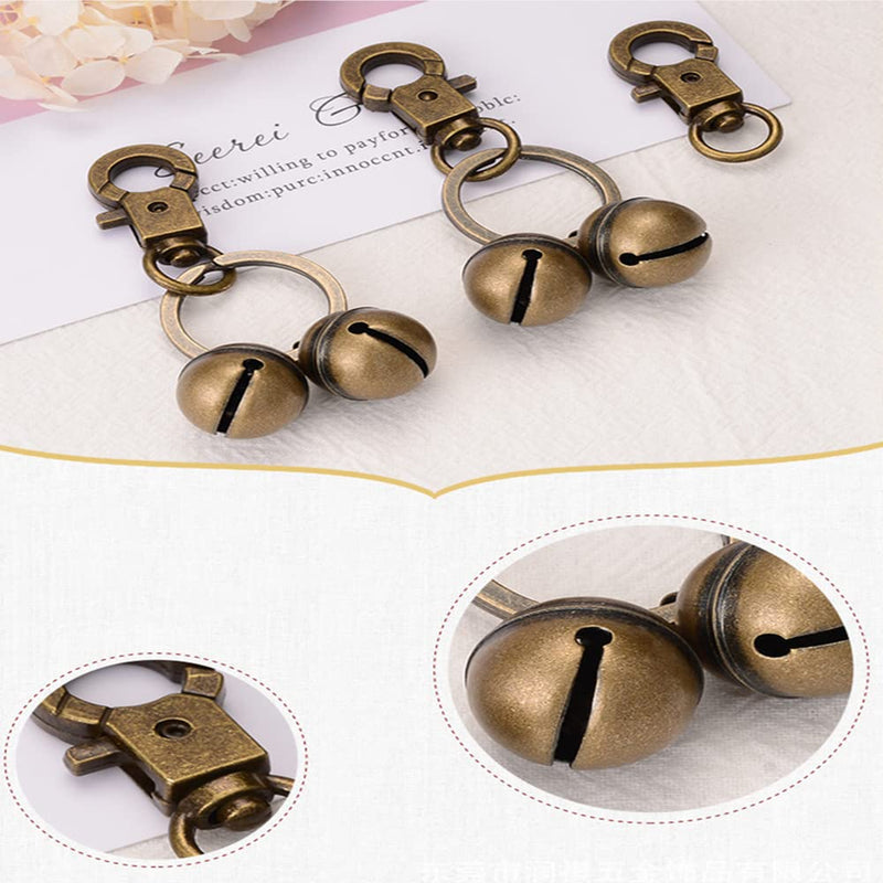 NA 1Pcs Dog Bell Durable Cat Bell Brass Extra Loud Pet Bell Charm Pet Pendant Bell Pet Tracker Bell with Clasp Swivel for Dogs Cats - PawsPlanet Australia