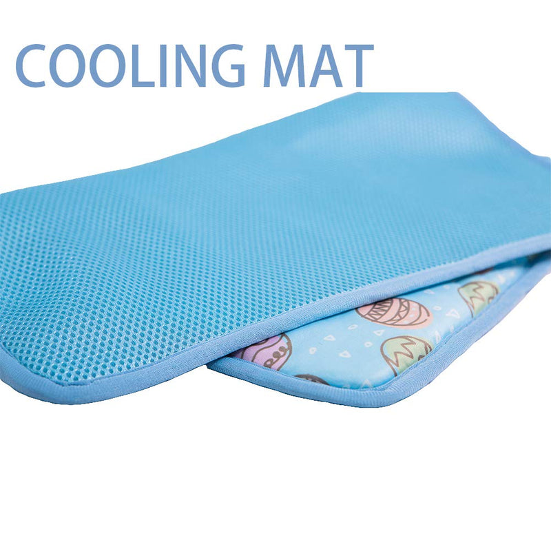 Cuteboom Pet Cooling Mat Cat Dog Cushion Pad Summer Cool Down Comfortable Soft for Pets and Adults (S, Blue) Small - PawsPlanet Australia