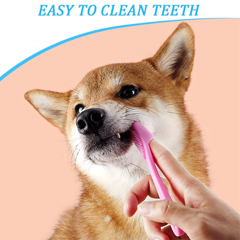 WRIRKN Pack of 4 dog toothbrushes, silica gel toothbrush, dog toothbrush for small dogs, toothbrush for dogs, finger toothbrush - PawsPlanet Australia