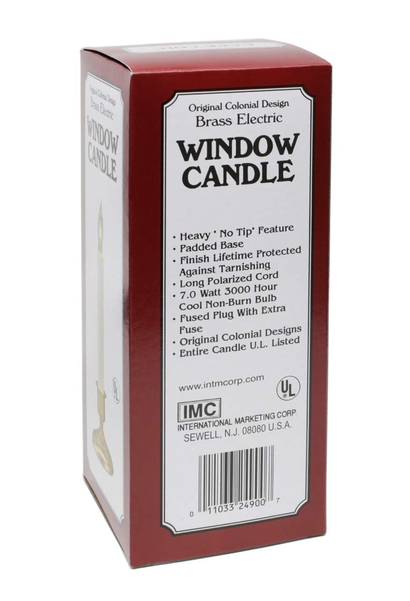 Cape Cod Electric Window Candle with Steady Lighting- Brass Finish - PawsPlanet Australia