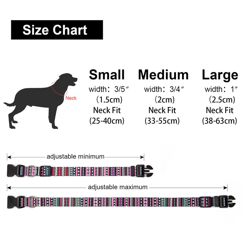 Suredoo Dog Collar Adjustable Soft & Comfortable Nylon Dog Collar for Small Medium Large Dogs Puppies Cats (M, Purple) M (Neck Circumference 33-55 cm, Width 2 cm) - PawsPlanet Australia