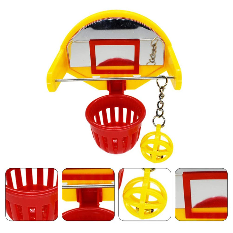 VILLCASE Bird Intellective Toy-Mini Basketball Toys Funny Parrot Training Toys Chew Activity Toy Cage Accessories for Budgie Parakeet Canary - PawsPlanet Australia