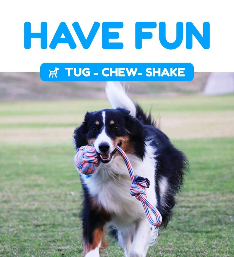 XL Dog Rope Toys for Aggressive CHEWERS - Large Dog Ball for Large and Medium Dogs - Benefits Non-Profit Dog Rescue - Large Floss Rope for Dogs Dental Health - 100% Cotton Rope Toy for Large Dogs - PawsPlanet Australia