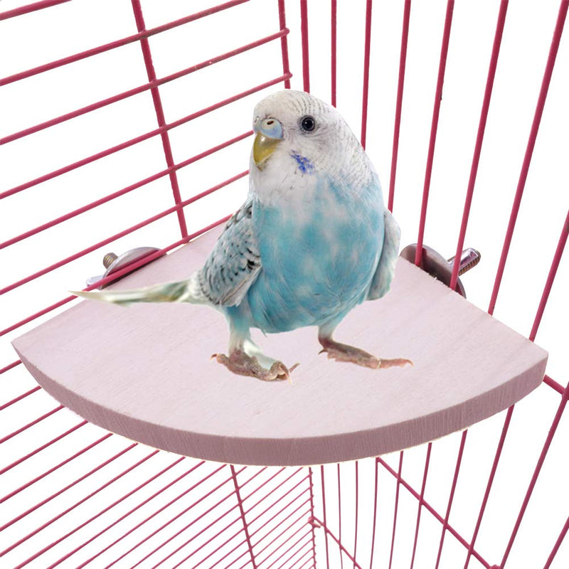 Bird Perch Stand Platform, Natural Wood Living Shelter of Cage for Parrot Parakeet Conure Cockatiel Budgie (M) - PawsPlanet Australia