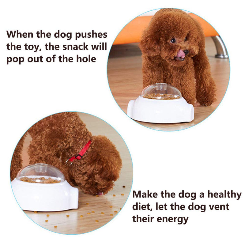 Fuerlun Pet Slow Feeder, Funny Dog & Cat Interactive Toy Push & Pop Treat Dispenser Automatic Puzzle Food Slow Feeder Bowl - PawsPlanet Australia