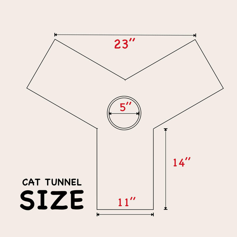 [Australia] - Tempcore Cat Tunnel, Cat Tunnels for Indoor Cats, Tube Cat Toys 3 Way Collapsible, Kitty Tunnel Bored Cat Pet Toys Peek Hole Toy Ball Cat, Puppy, Kitty, Kitten, Rabbit 3-Way Red 