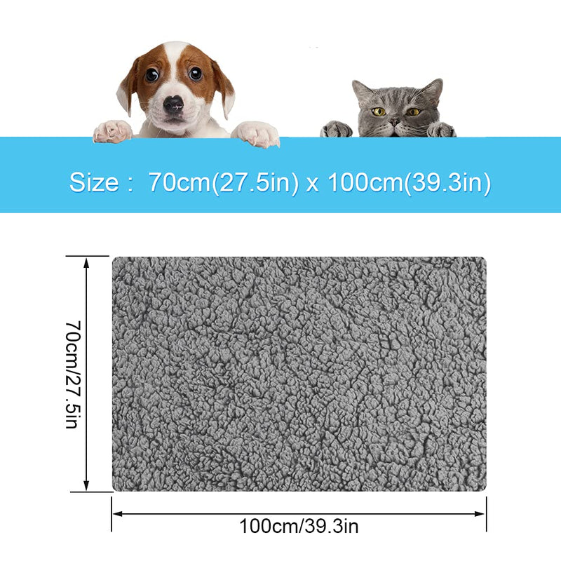 Onarway Waterproof Dog Blanket of Reversible Sherpa Fleece for Bed, Couch, Sofa, and Floor, 70cm×100cm Waterproof Dog Bed Cover for Puppies, Cats, Dogs or Other Small Medium Pets Grey S(70CM x 100CM) - PawsPlanet Australia