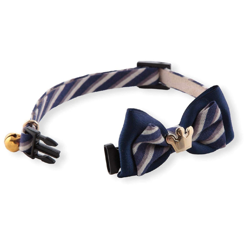 Necoichi Regal Crown Cat Collar (Navy) - PawsPlanet Australia