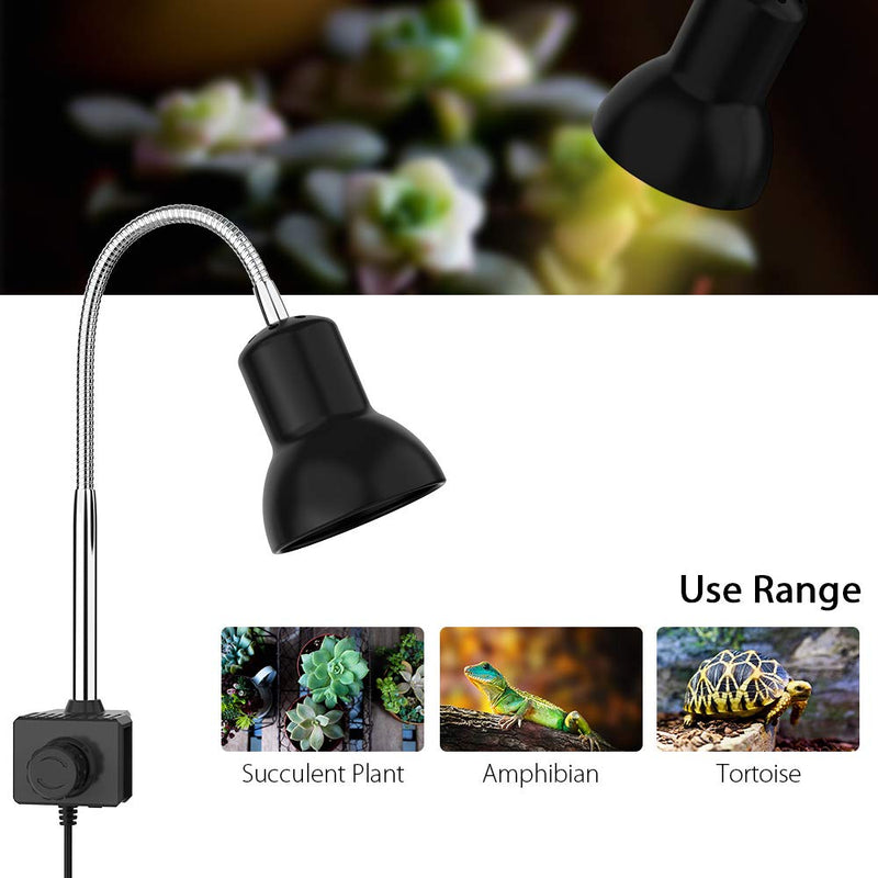 DADYPET Reptile Heat Lamps, Turtle Lamp UVA/UVB Turtle Aquarium Tank Heating Lamps with Holder, 360° Rotatable Habitat Aquarium Basking Lamp for Turtles Tortoise Snake Lizards Terrarium with 2 Bulb B - PawsPlanet Australia