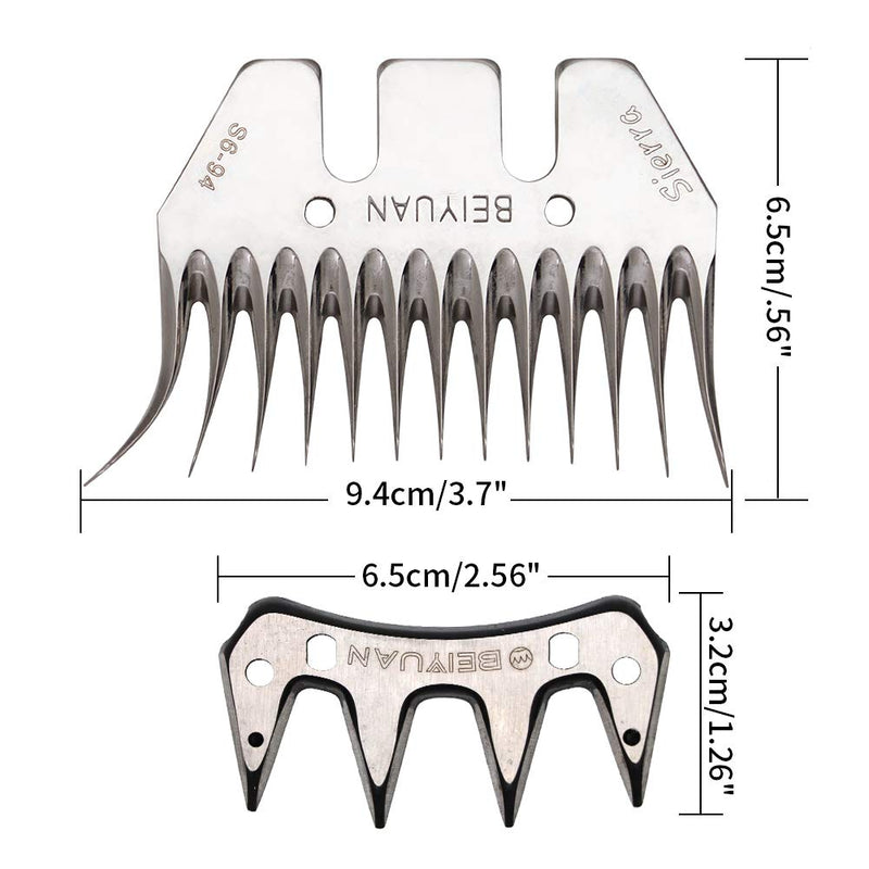 PROBEEALLYU 13 Teeth Replacement Sheep Blade for Sheep Shears Sheep's Wool Scissors Blades Universal Wool Comb Cutter Shearing Clipper Scissor Sheep Goats Alpaca Cattle Animal Farm (Scimitar) Scimitar - PawsPlanet Australia