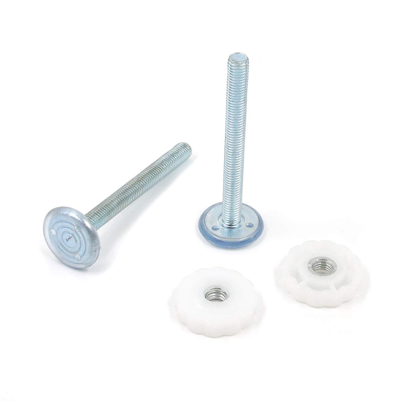 [Australia] - Geesatis Pressure Gates Accessories 4 pcs Threaded Spindle Rod Pressure Gates Accessory Screw for Pets Gate/Stair Railing, Mounting Accessories Screws Rods Adapter Bolts, White, 4 inch 