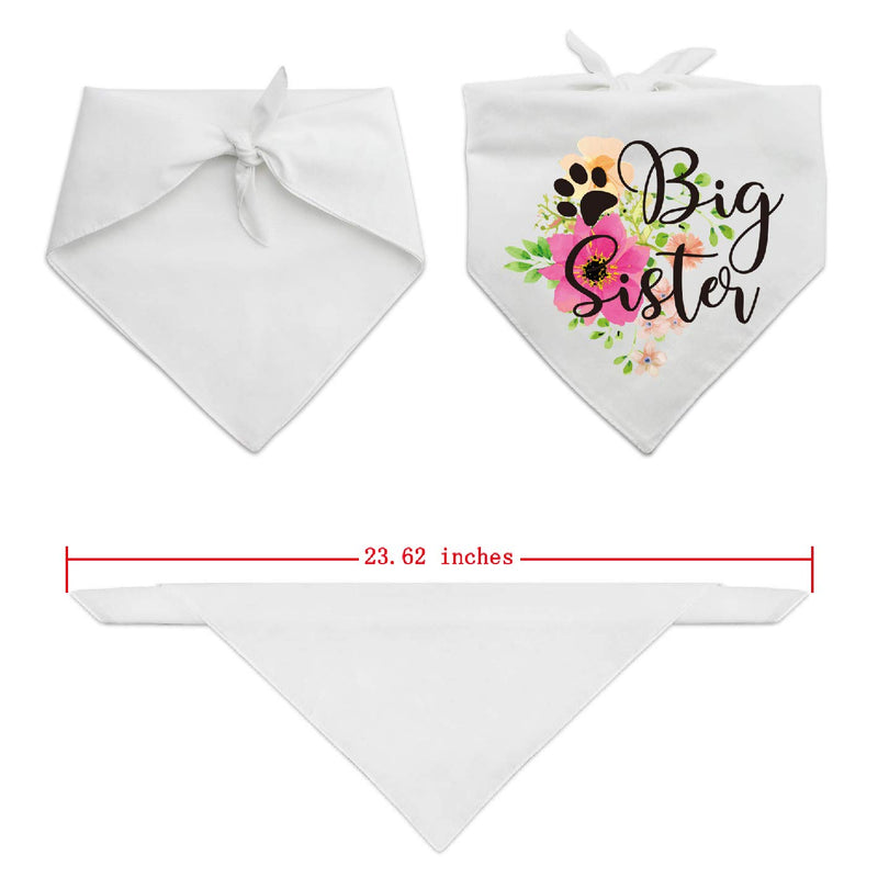 easycozy Big Sister Pregnancy Announcement Dog Bandana, Gender Reveal Photo Prop Pet Scarf Decorations Accessories, Pet Scarves Dog Lovers Owner Gift - PawsPlanet Australia