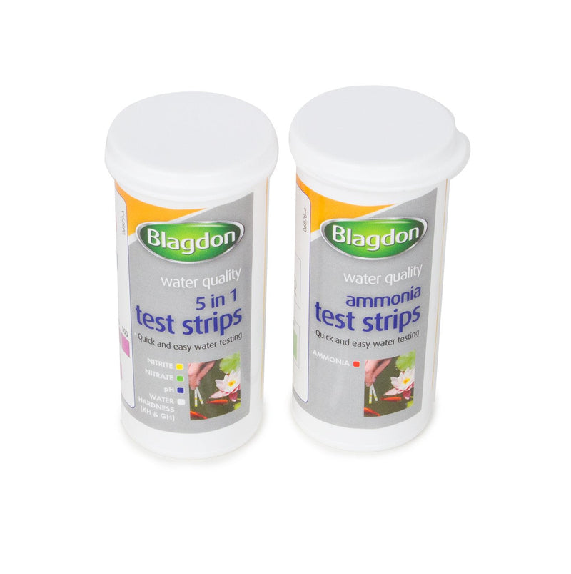 Blagdon Quick & Easy Complete Pond Water Quality Dip Test Kit, Ammonia, Nitrite, Nitrate, pH, Water Hardness (CH & GH) 1 White - PawsPlanet Australia