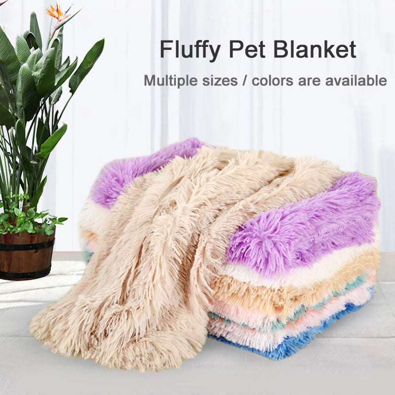 Ewolee Dog Blanket, Super Soft Warm Fluffy Pet blanket, Shaggy Faux Fur Pet Snuggle Blanket Washable Sleep Bed Mat for Small Medium Large Dogs and Cats (Small, Brown) Small (78 x 54cm) - PawsPlanet Australia