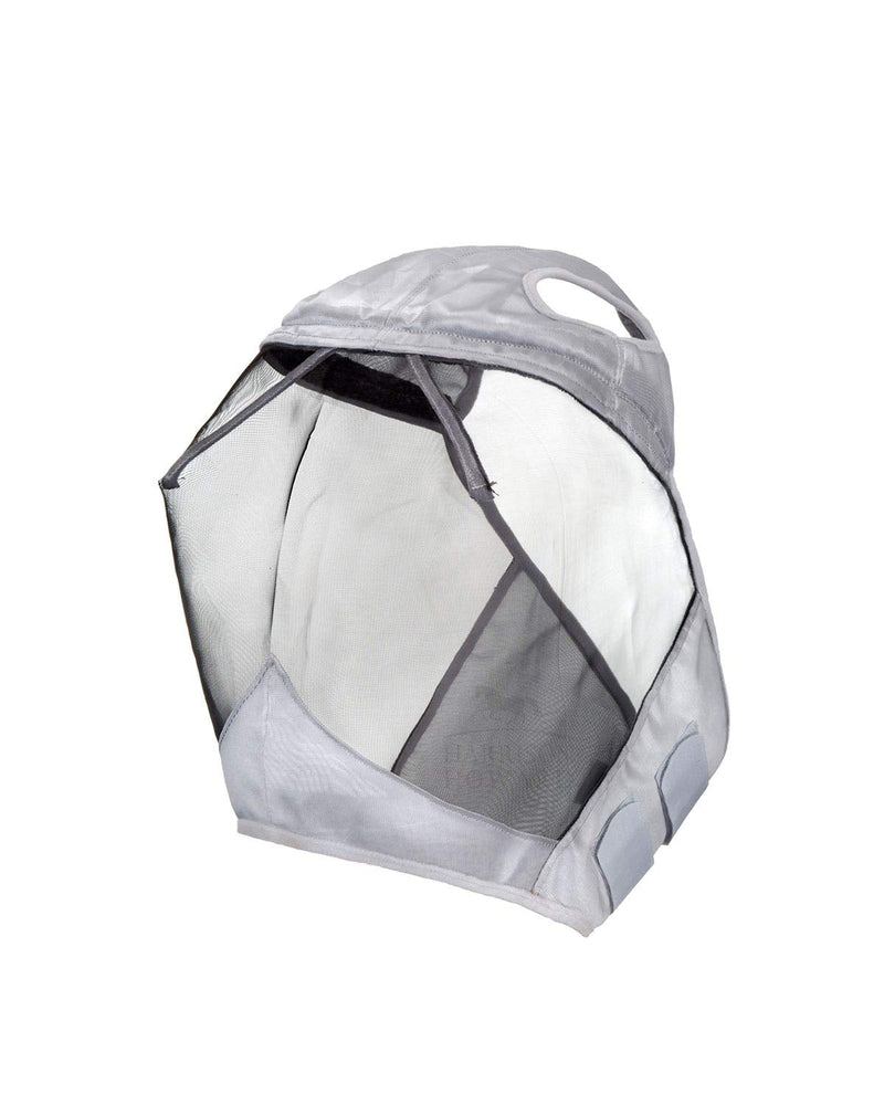 Harrison Howard CareMaster Fly Mask Standard Silver/Black Retro (S; Pony) Pony (S) - PawsPlanet Australia