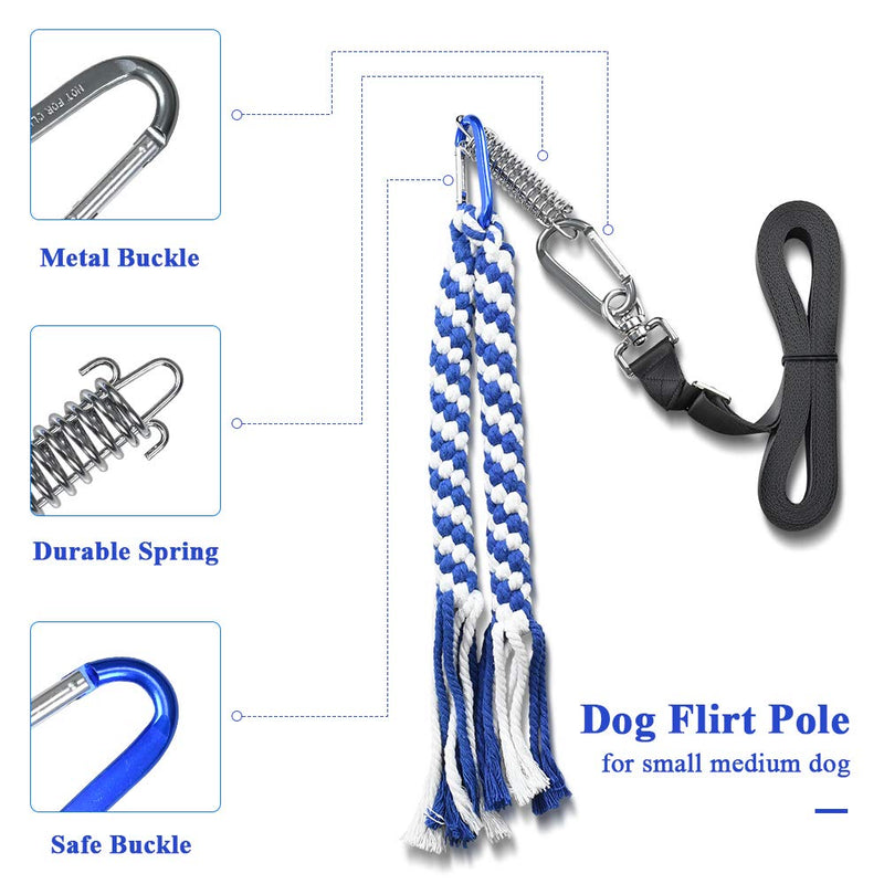ASOCEA Dog Spring Pole Pet Flirt Teaser Rope Toys Chewing Biting Sticker Interactive Tug of War Toy for Pulling Chasing Teasing Training - PawsPlanet Australia