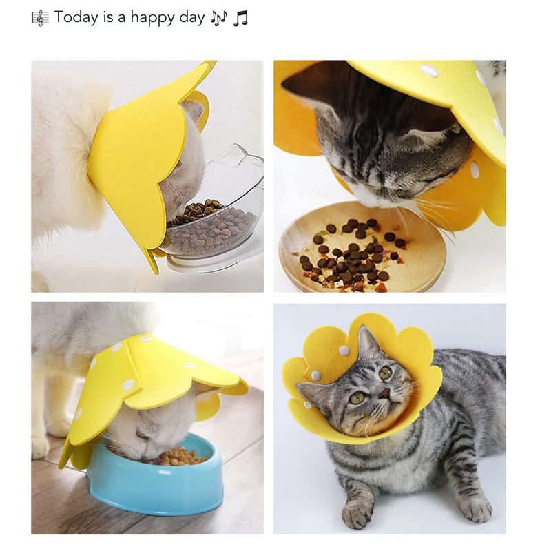 2 Pcs Pet Cone Collar Cute Comfy Pet Recovery Collar Protective Cat Cone Alternative Adjustable Collar for Cat and Puppy Lightweight Elizabeth Protective Collar - PawsPlanet Australia
