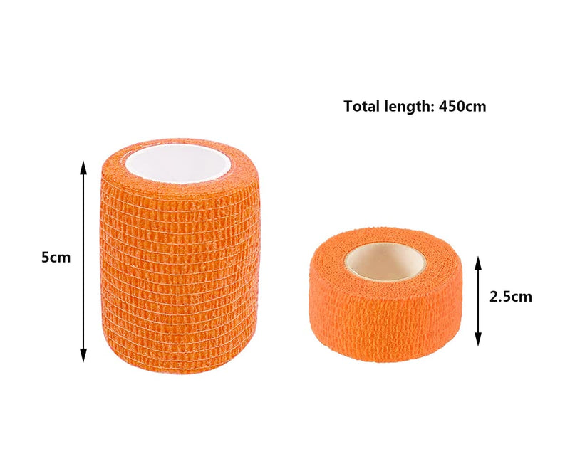 Liwein Cohesive Bandages, 16 Rolls Self Adherent Bandage Pet Vet Wrap Self Adherent Cohesive Bandages Wrap Elastic Sports Tape for First Aid Athletic Wrist Ankle Sprains Swelling Pet Wound(2.5cm 5cm) - PawsPlanet Australia