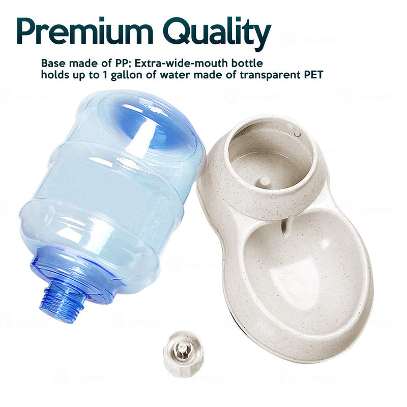 [Australia] - Zone Tech Self-Dispensing Pet Waterer - Premium Quality Durable Self-Dispensing Gravity 3.7 Liters Pet Waterer 