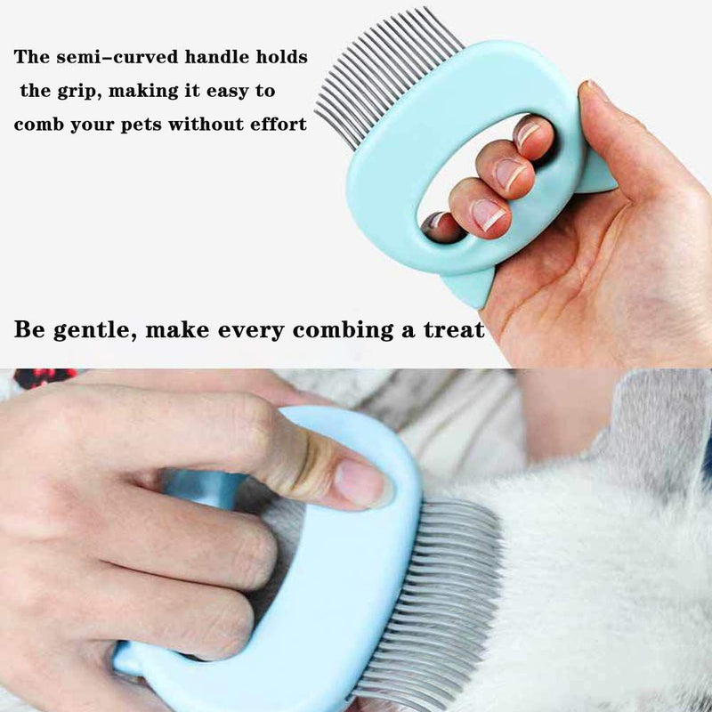 [Australia] - Linidi Cat Hair Massage Shedding Brush, Dogs and Cats Grooming Dematting Comb, Effective Deshedding Grooming Hair Remover for Cats 2 pcs 